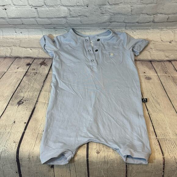 Rags to Raches Light Blue Shortie Romper - Picture 2 of 4